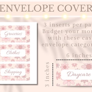 You will get 3 insert slips per page. So budget your money with these cash envelope categories.