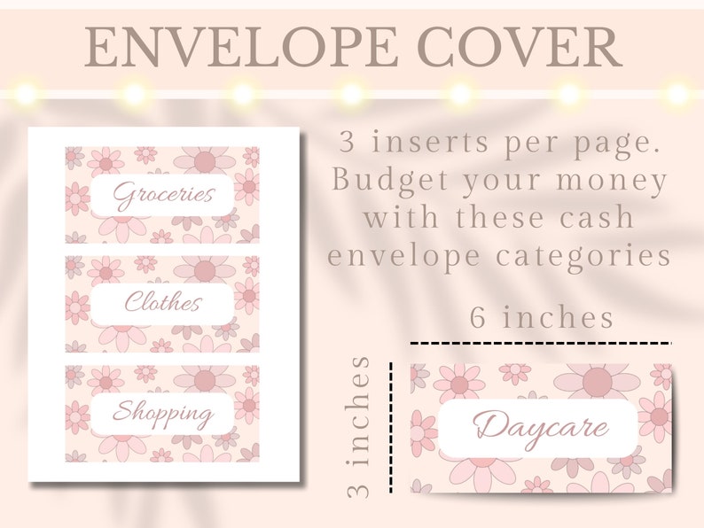 You will get 3 insert slips per page. So budget your money with these cash envelope categories.
