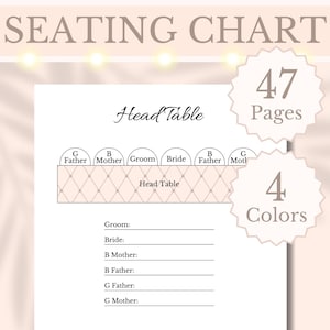 Wedding Seating Chart Planner Printable Table Layout Arrangement Guest Seating Plan Reception Table Assignment Chart Wedding Planning Tool