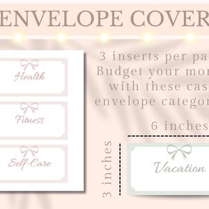 You will get 3 insert slips per page. So budget your money with these cash envelope categories.