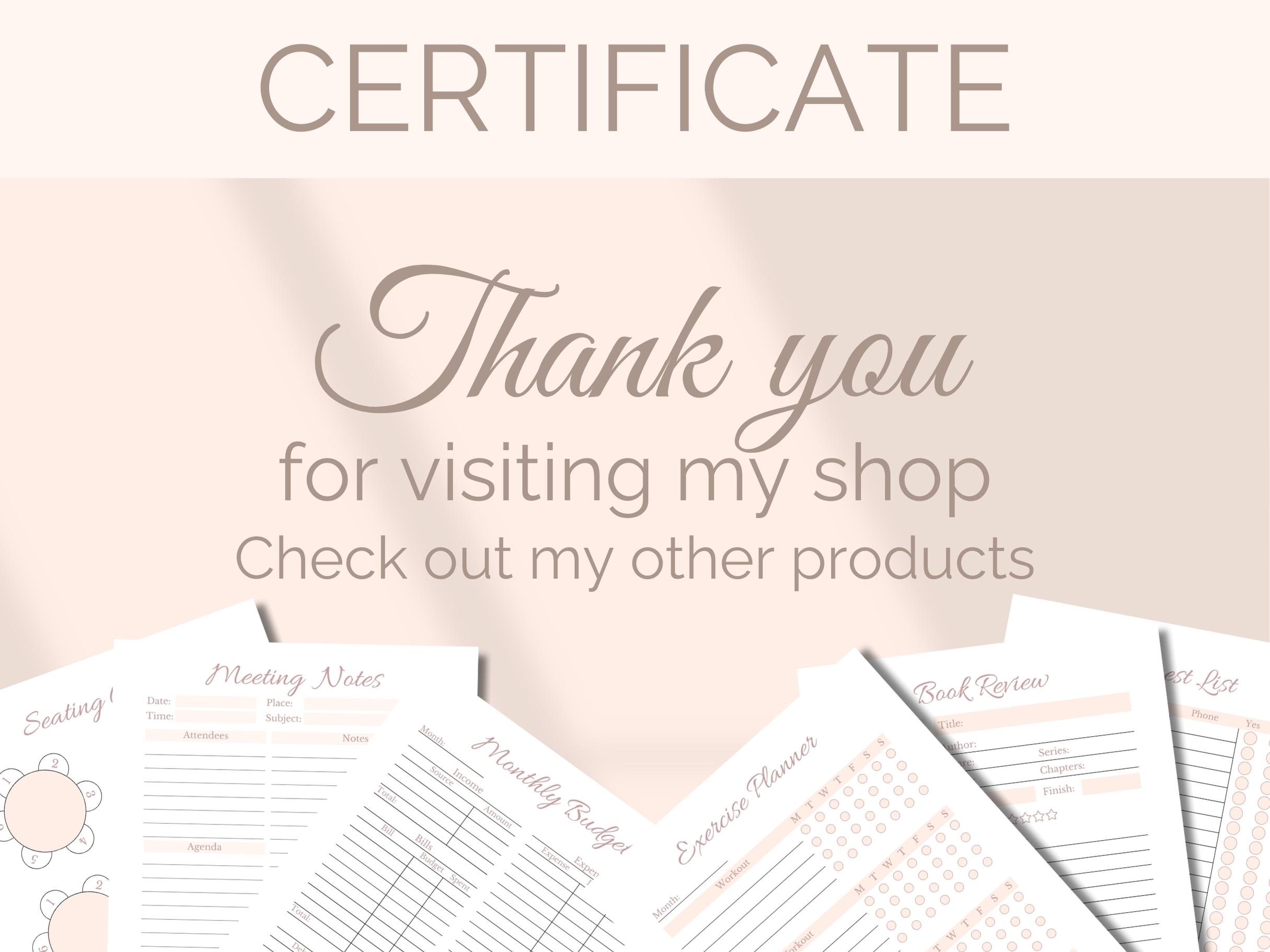 EDITABLE Church Certificate of Appreciation Template Pastor ...