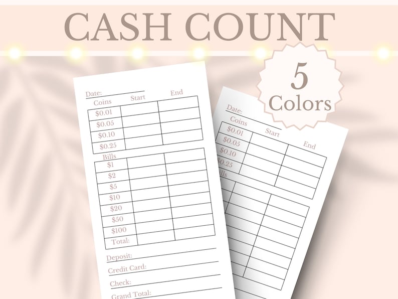 Cash Count Sheet Printable Cash - Il 794xN.6040197934 I3dl 