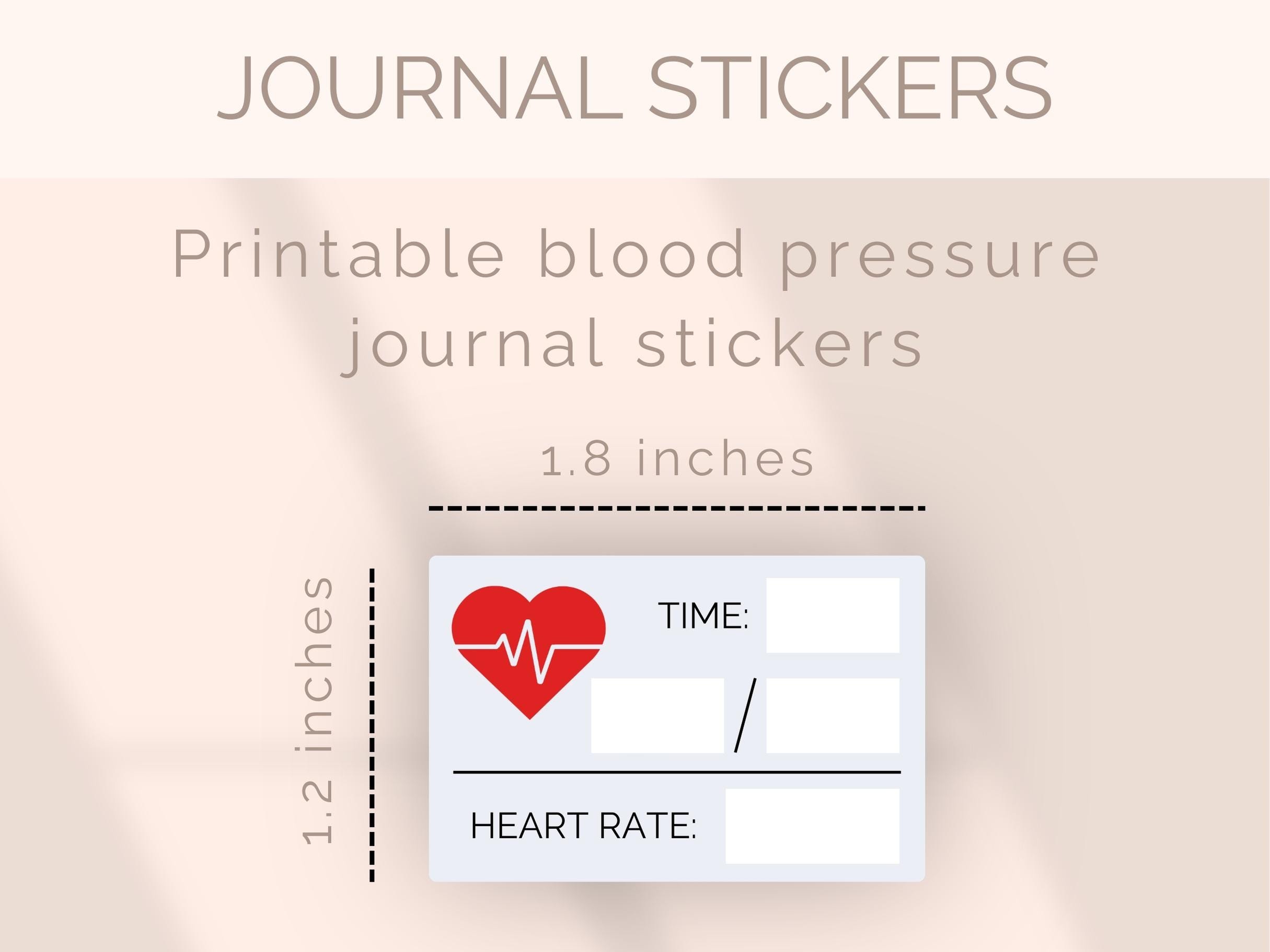 Blood Pressure Stickers Printable Journal Stickers Heart Rate Tracker ...
