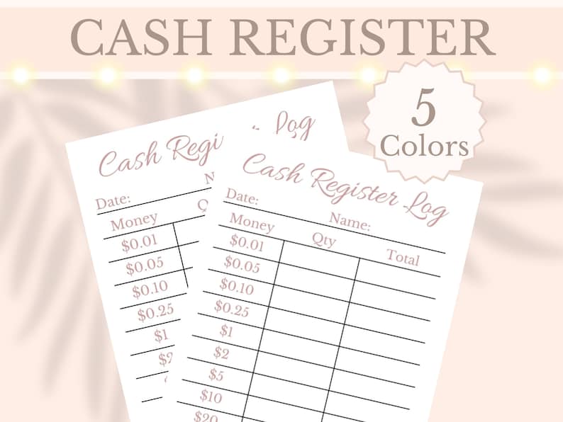 Cash Breakdown Teller Slip Printable Cash Register Till Balance Tracker Cash Breakdown Teller Slip Printable Cash Register Till Balance Tracker