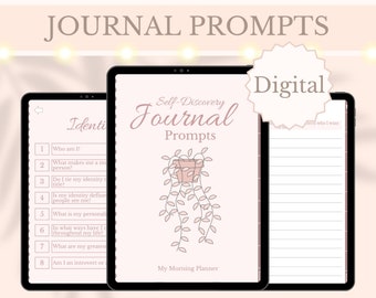 Digital Journal Prompts for Self-Discovery Reflection Journaling Shadow Work Prompts Goal Setting Manifestation Planner Digital Download