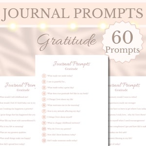 60 mensajes de diario Imprimibles El diario de gratitud solicita la lista de reflexión La apreciación solicita la lista de afirmaciones, Carta A4 Descarga digital