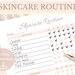 Weekly Skincare Routine Planner Printable Tracker, Pink Beauty Journal ...