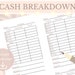 Cash Breakdown Printable Drawer Count Sheet Small Business Planner Cash ...