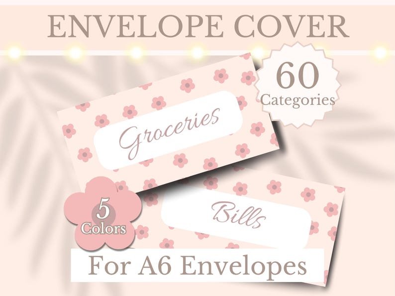 A6 Cash Envelope Cover Insert Printable Flower Dashboard Cover Insert ...