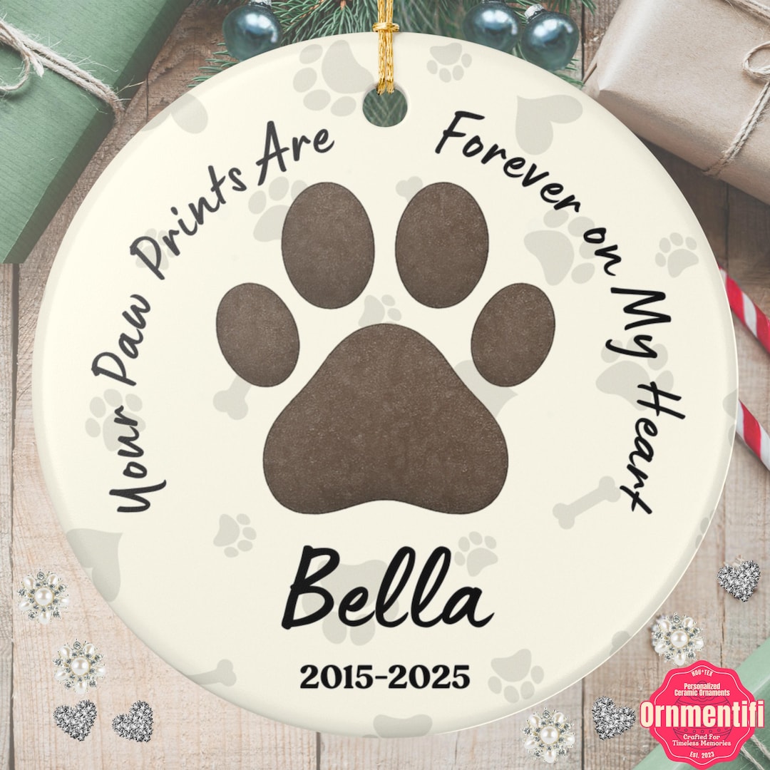Custom Pet Memorial Ornament: Personalized Dog Cat Remembrance Gift - Etsy