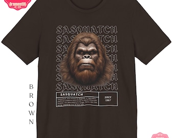 Bigfoot Graphic T-Shirt: Sasquatch Illustration, Cryptid Apparel
