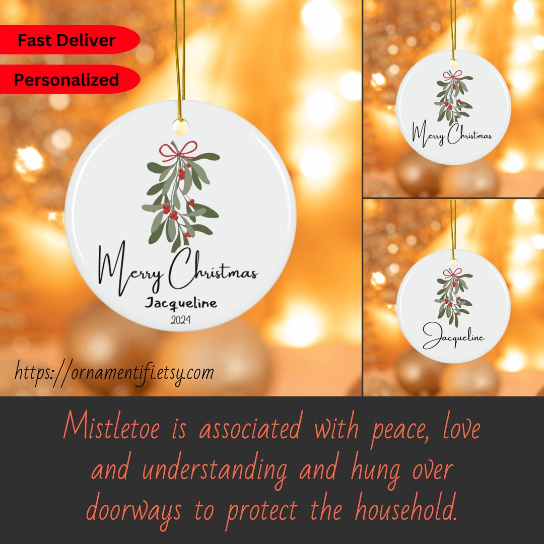 Mistletoe Christmas Ornaments, Christmas Ornament, Hanging Misplaced