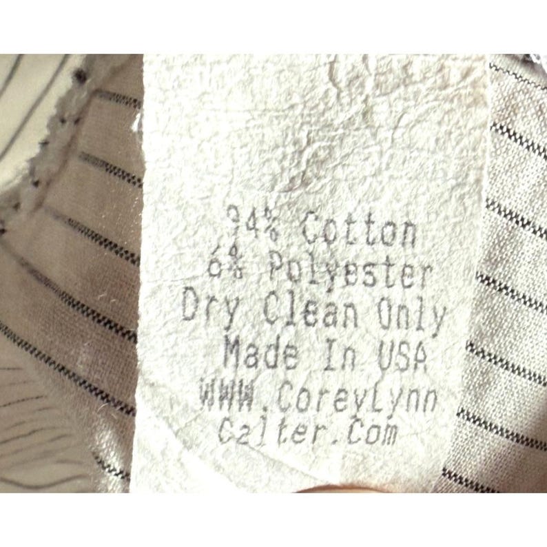 Corey Lynn Calter Anthropologie Ivory Black Pinstripe Shirt Dress Womens Size 4 image 7