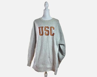 Vintage 90s USC University of Southern California Grey Sweatshirt XXL 1994 Collegiate