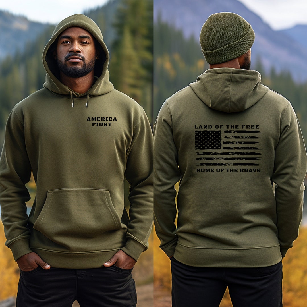 America First Unisex Hooded Sweatshirt, Conservative Hoodie With ...