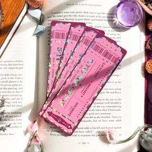 Good Girl Club Bookmark with holographic highlights cute bookmark smut bookmark book birthday gift bookmark ticket bookish zdjęcie 5