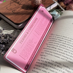 Good Girl Club Bookmark with holographic highlights cute bookmark smut bookmark book birthday gift bookmark ticket bookish zdjęcie 7