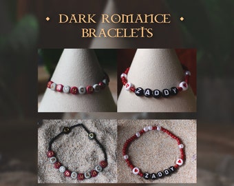 Dark Romance Bracelets • book bracelets • Hunting Adeline • Haunting Adeline • handmade bracelets • Dark Romance Books • Birthday Gift