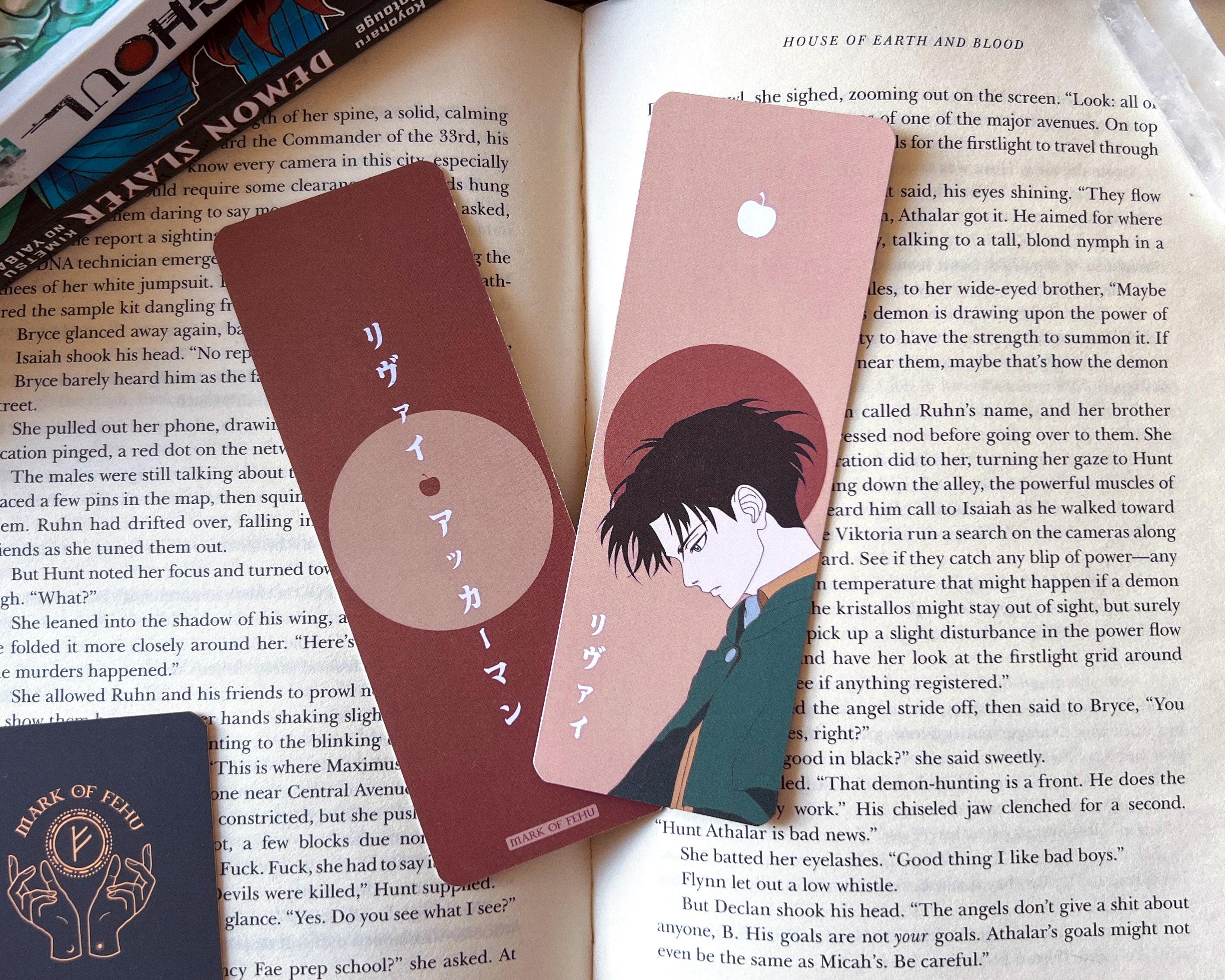 Levi Bookmark | Anime Attack on Titan | Aesthetic AoT Manga Gift | Japanese Aesthetic Art | AOT Manga Merch Gift for Fans | Levi Ackerman