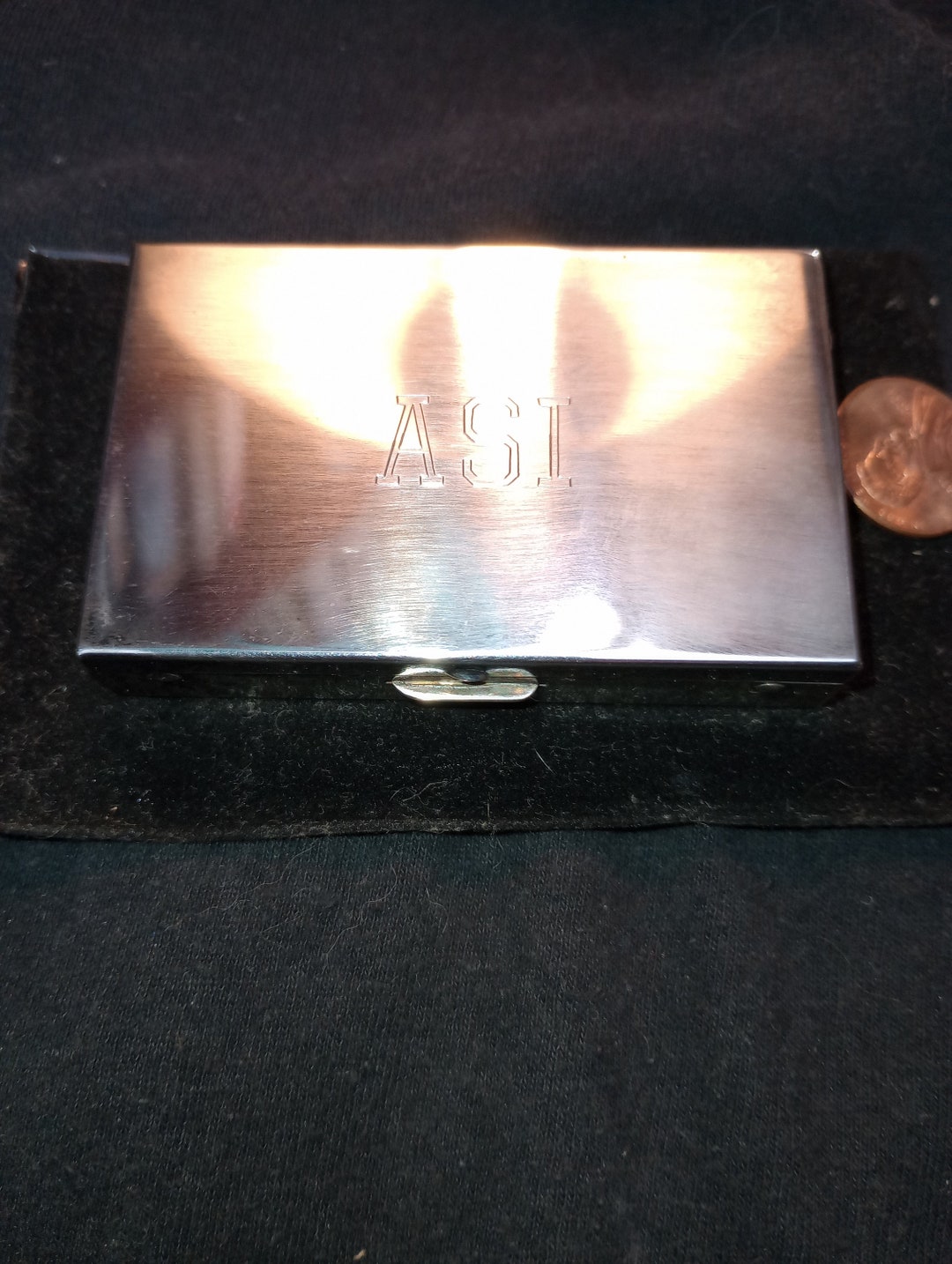 Silver Pill Box With ASI Monogram - Etsy