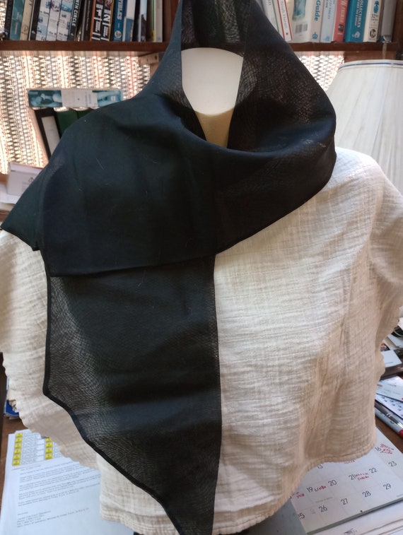 Azalea black chiffon scarf- 48"x7" - image 1