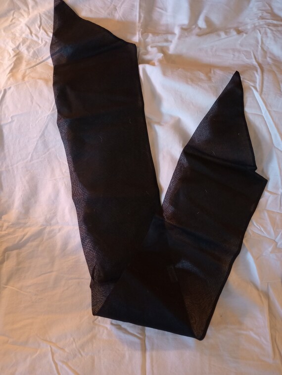Azalea black chiffon scarf- 48"x7" - image 2