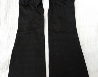 Gants moyens en coton noir - fabriqués en Italie - neufs