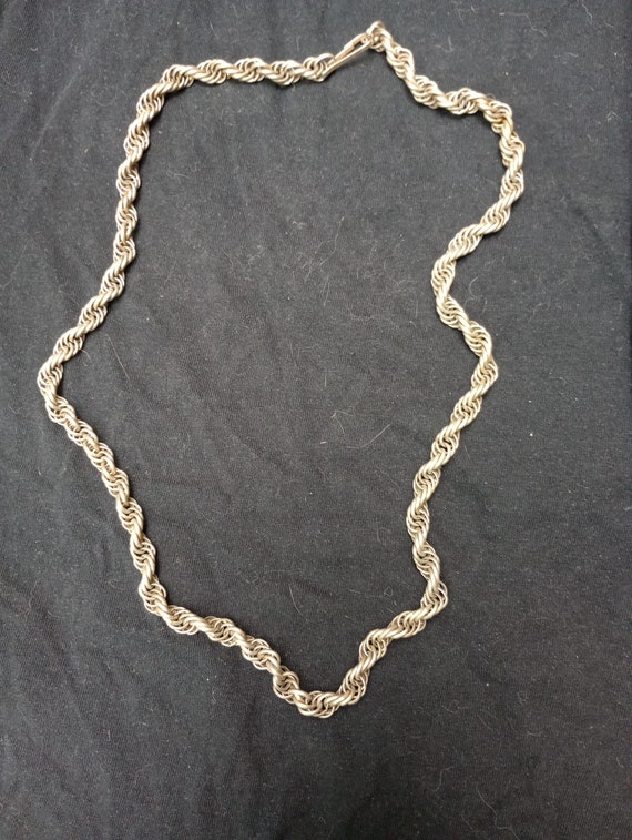 Braided chain necklace- 24 inches