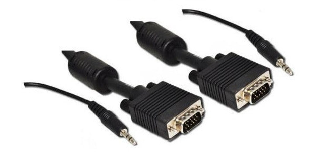 25 Ft. Techcraft Super VGA HD15 M/M With 3.5mm Audio Cable - Etsy