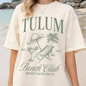 Camisetas para despedida de soltera en Tulum, camisetas personalizadas para novias, camisetas para despedidas de soltera en tu ubicación, camisetas tropicales de playa personalizadas, viaje de chicas a México