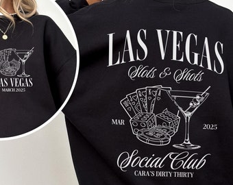 Las Vegas Birthday Trip Sweatshirt, Custom Birthday Sweatshirt, Back Print Custom Sweatshirt