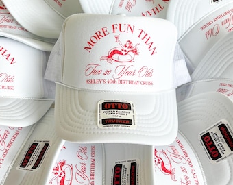 More Fun Than Two 20 Year Olds Funny 40 Birthday Hat, Custom Forties Birthday Hat