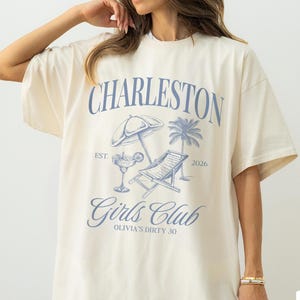 Charleston Bachelorette Shirt, Custom Bach Club Shirt, Custom Location Bachelorette Shirts, Personalized Girls Trip Shirt