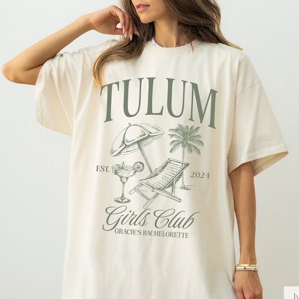 Tulum Bachelorette Party Shirts, Personalized Bridal Shirt, Location Bridal Party Tees, Custom Beach Tropical Shirt, Mexico Girls Trip