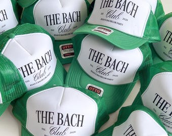 Bulk Bachelorette Party Hats, Custom Trucker Hat, Group Birthday Tracker Hats, Bachelor Hats