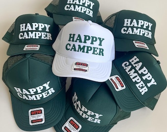 Happy Camper Trucker Hat, Camp Group Hats