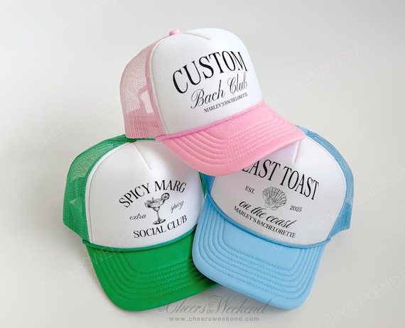 Bachelorette Party Hats, Custom Trucker Hat, Team Bride Hat, Group Tracker Hats, Bachelor Hats, Bride Squad Hat, Bride Squad Cap, Bridal Cap