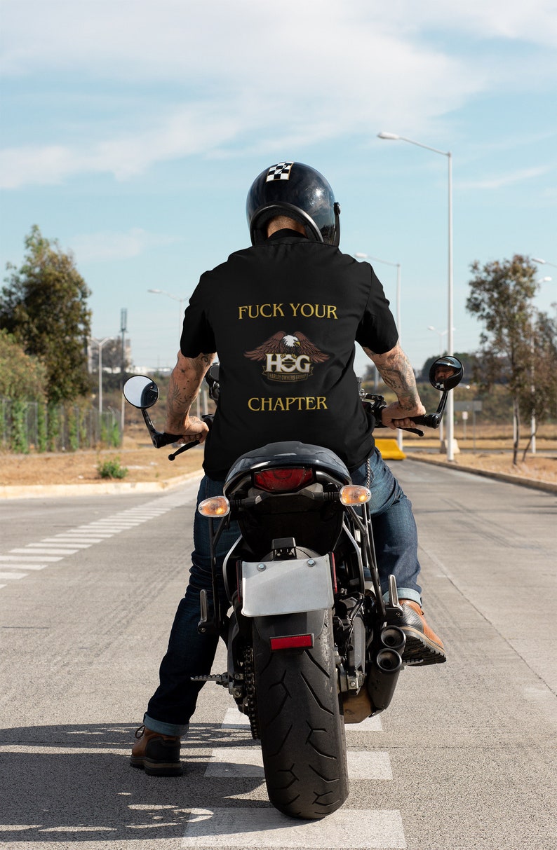 Motorcycle T-shirt Funny Hog Chapter - Etsy