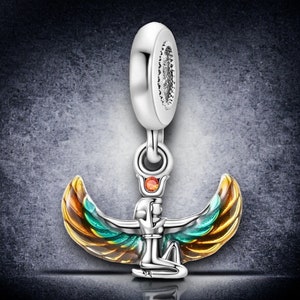 Scarab Egypt Travel Holiday Pyramid Airplane Phoenix Pharaoh Animal Cairo Charm 925 Silver Charm Bracelet Jewelry Pendant Accessory Decoration