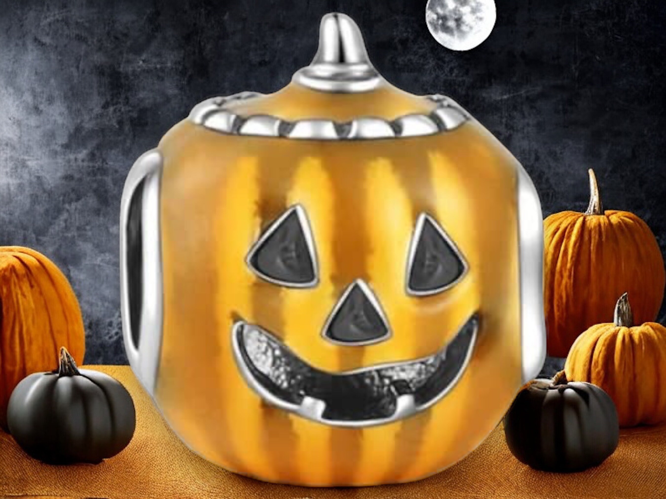 Bracciale Gotico di Halloween 4 pz/set Gotico zucca fantasma ciondolo