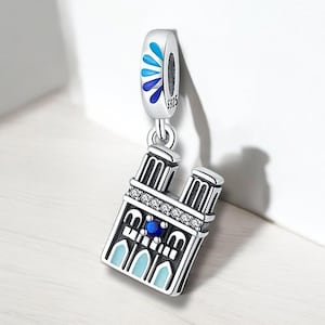 Notre Dame Tour Eiffel Paris Amour Vacances Landmark France Bouchon Spacer Charm 925 Argent Charm Bracelet Bijoux Pendentif Accessoires