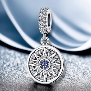 Sun medallion jewelry sun symbol medallion medal sun god Egyptian - charm 925 silver charm bracelet pendant accessories