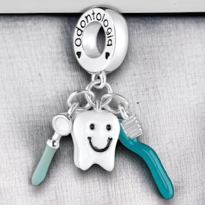 Fada do dente crianças dente dentista perda de dente leite rolha espaçador charme 925 prata charme pulseira jóias pingente acessórios decoração