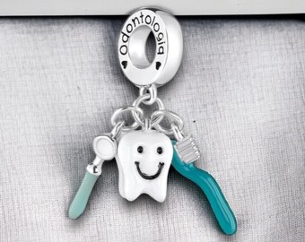 Fée des Dents Enfants Dent Dentiste Perte De Dents Lait Dents Bouchon Entretoise Charme 925 Argent Charme Bracelet Bijoux Pendentif Accessoires Décoration