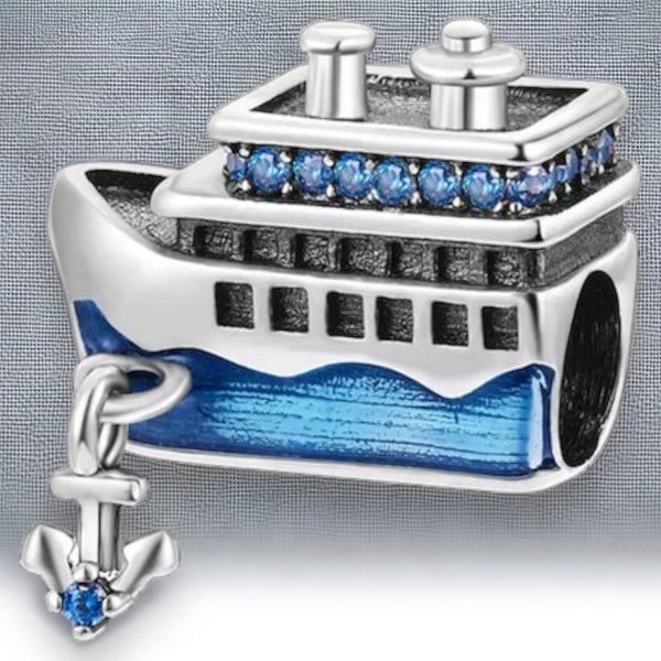 Ancre d'expédition capitaine bateau bateau barge musique breloque 925 argent bracelet à breloques bijoux pendentif accessoires pièce de décoration