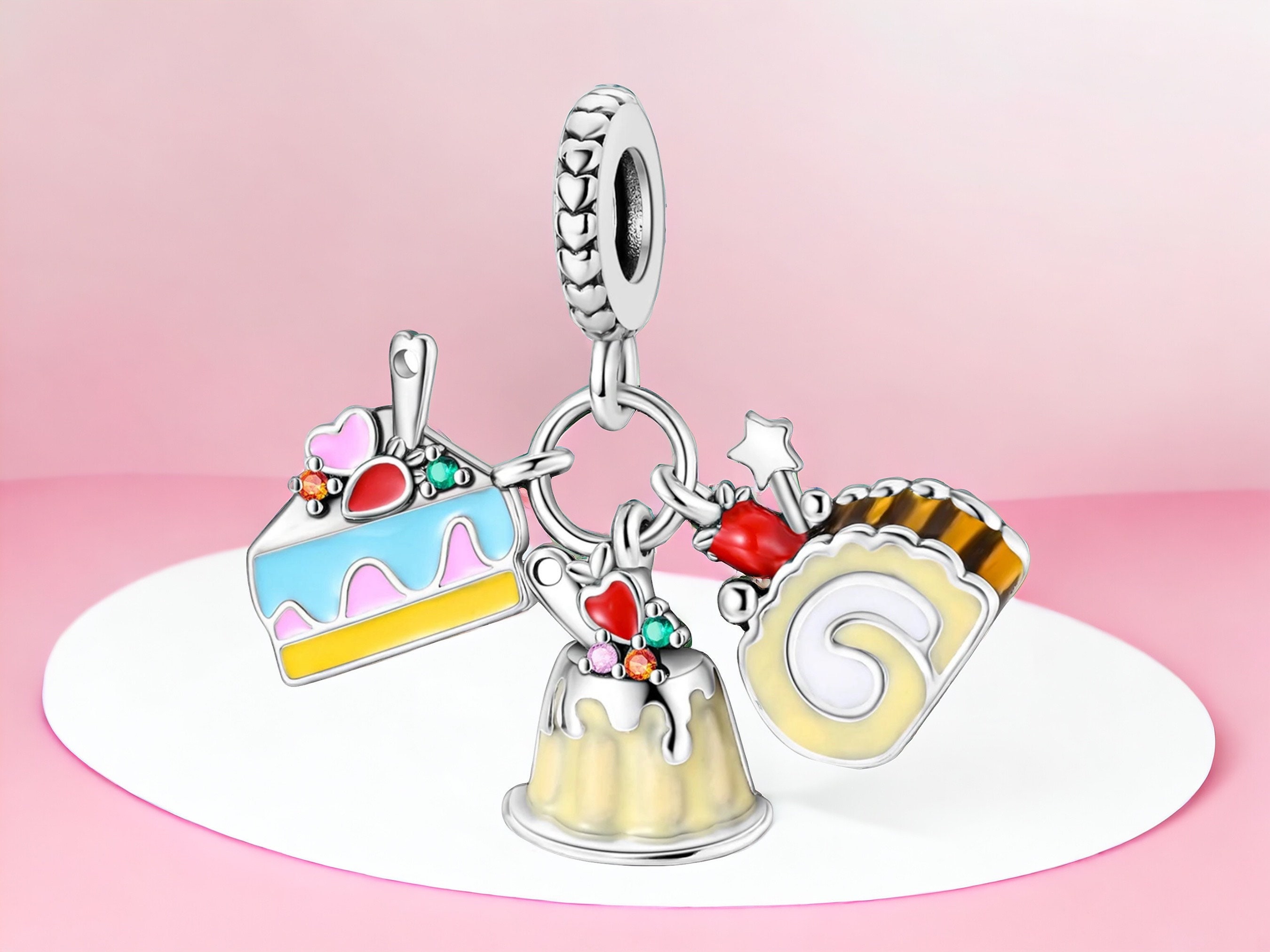 Hotel Pandora Pink Cupcake Charm Coffee Cup Pot Cake Pastry Coffee