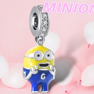 Kevin Dave Bob Stuart Figure Charm 925 Silver Charm Bracelet Jewelry Pendant Accessories Decoration Movie Comic Children Toy