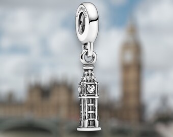 Groot-Brittannië Liefde Hart BigBen London Tower Engeland Europa Stopper Spacer Charm 925 Zilveren Bedelarmband Sieraden Hanger Accessoires Decoratie
