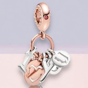 Te amo Te amo pareja familia corazón amor carta encanto plata 925 pulsera joyería colgante accesorios decoración pieza de joyería