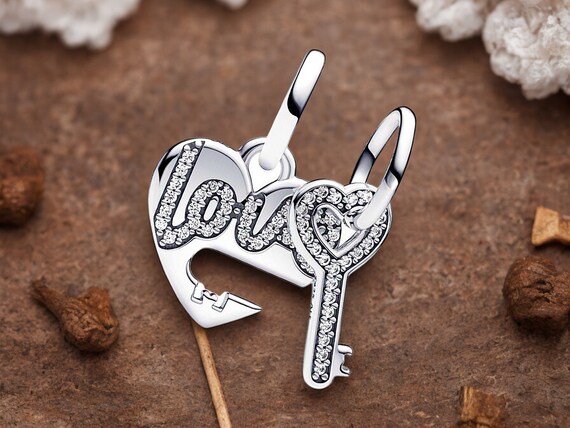 Double Couple 2 Piece Set Key Lock Love Connection Loyalty Charm 